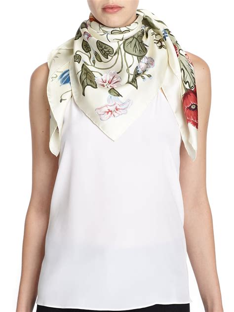 white gucci scarf women's